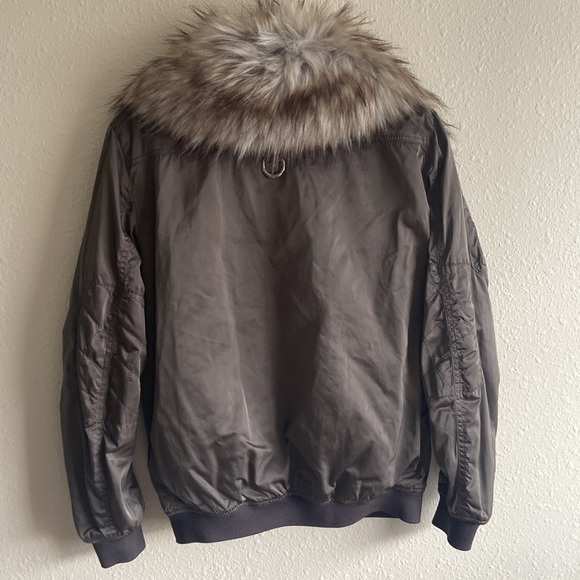 Zara bomber jacket faux fur collar S - Picture 2 of 5